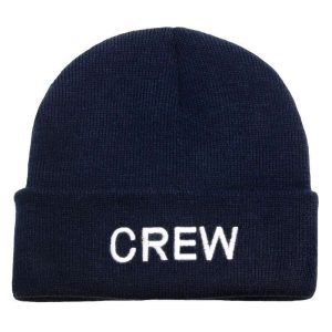 Nautical Crew Beanie Hat - Navy